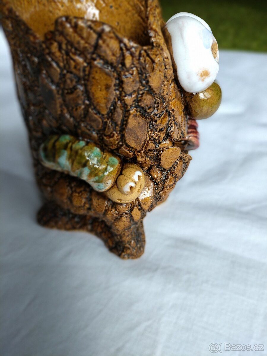 Keramický stojan na tužky - Pařez - 3