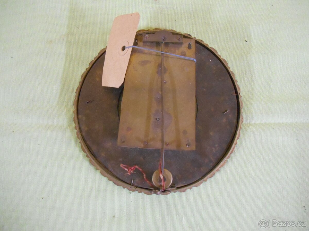 Starý hodinový stroj - smaltovaný ciferník - 3