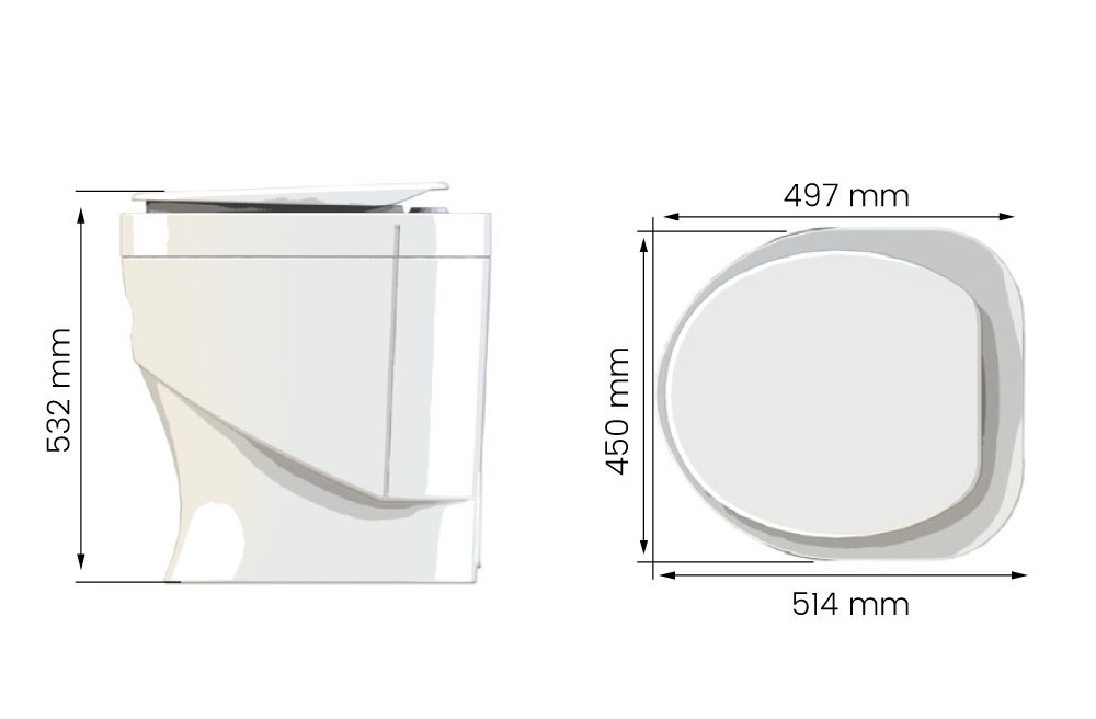 Suchá pilinová toaleta Sanitoa Granit - nevybalená - 3