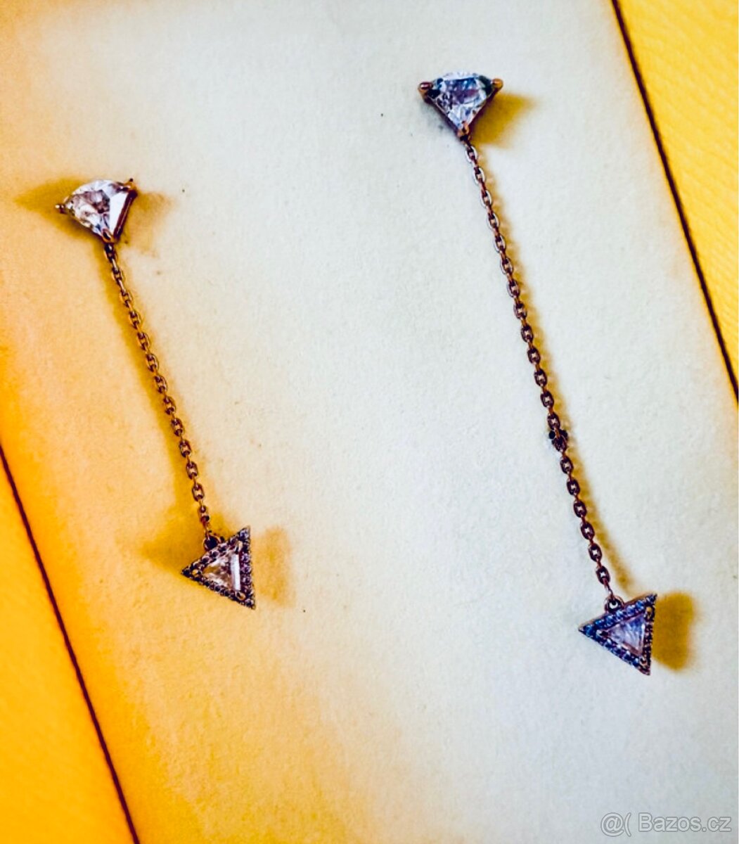 Náušnice Swarovski, rosegold - 3