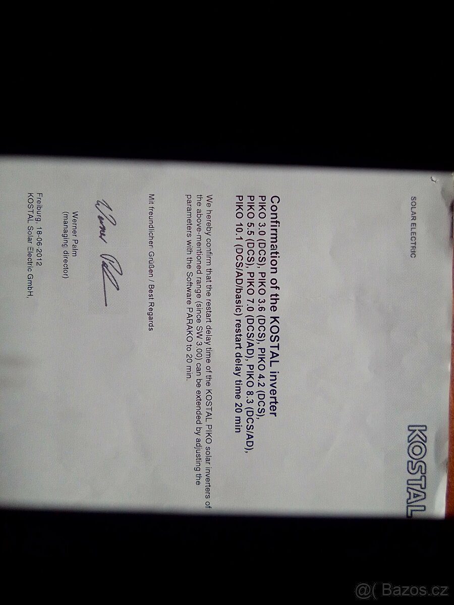 Měnič Kostal Piko 4.2 funkční - 3