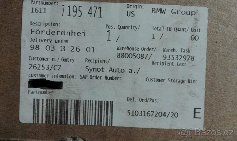 Palivové čerpadlo - jednotka BMW X5 - 3