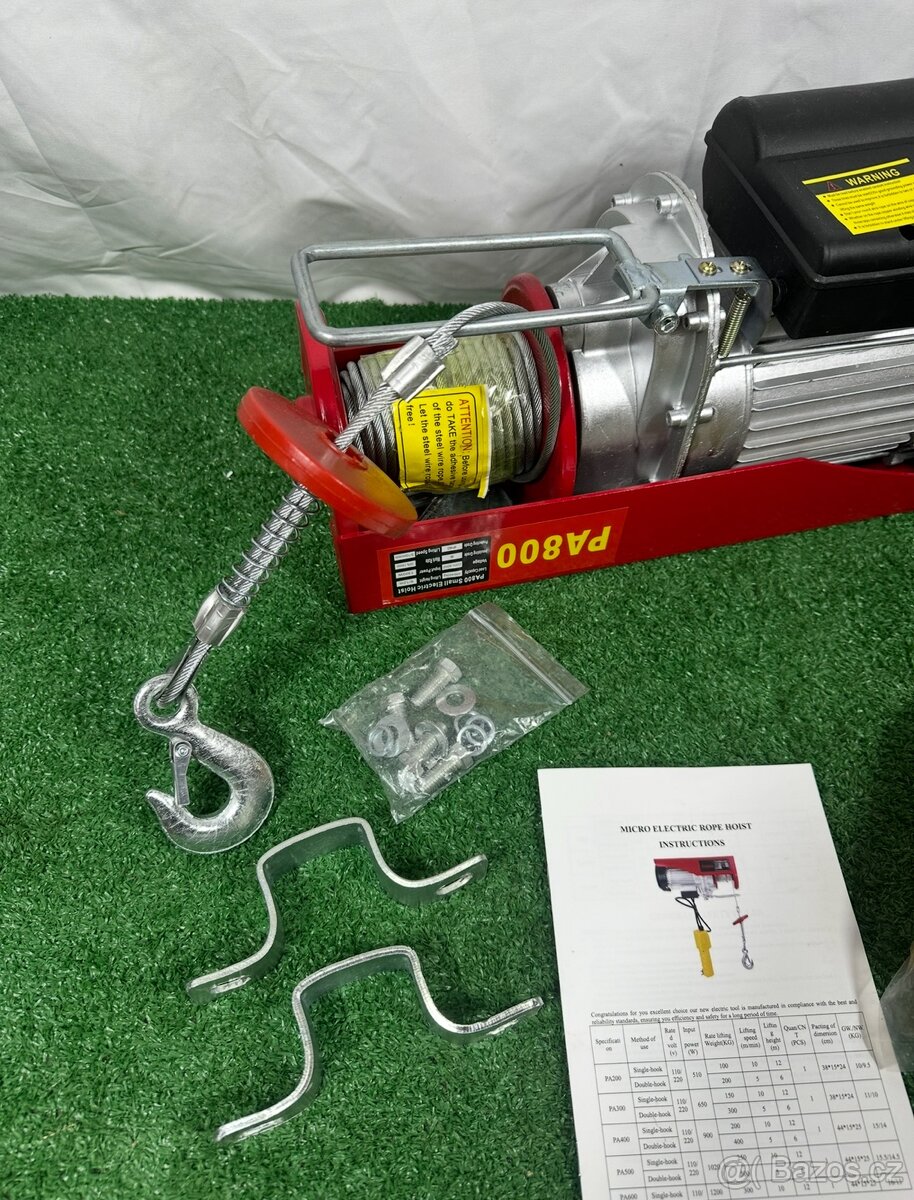 Nový elektrický kabelový naviják 400/800kg - 3