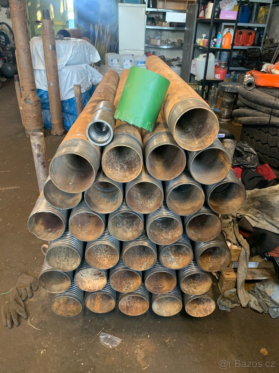 Závitové pažnice studny a vrty, vrtná souprava,vrtné nařadí - 3