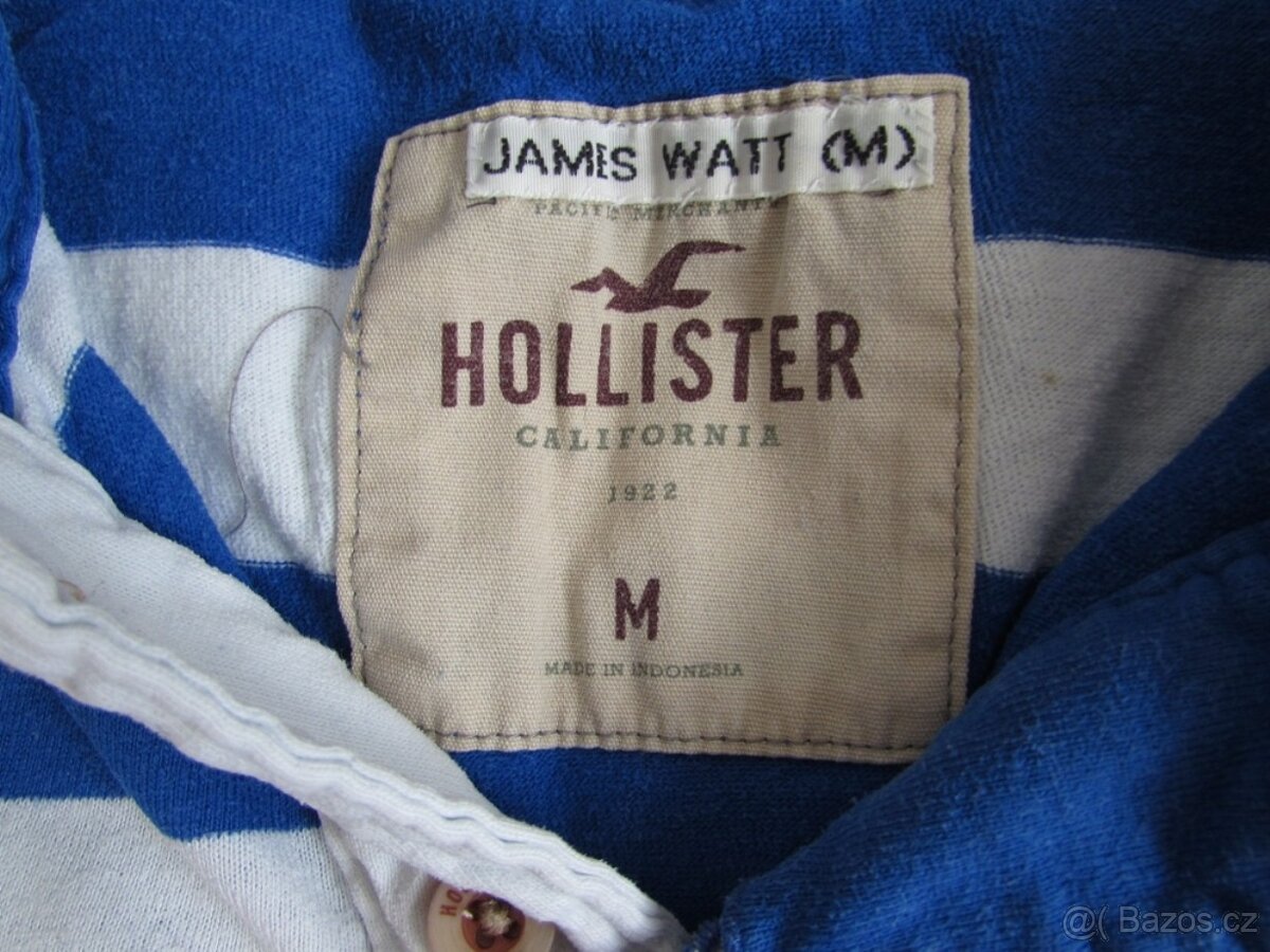 Pánské proužkaté polo triko Hollister vel.M - 3