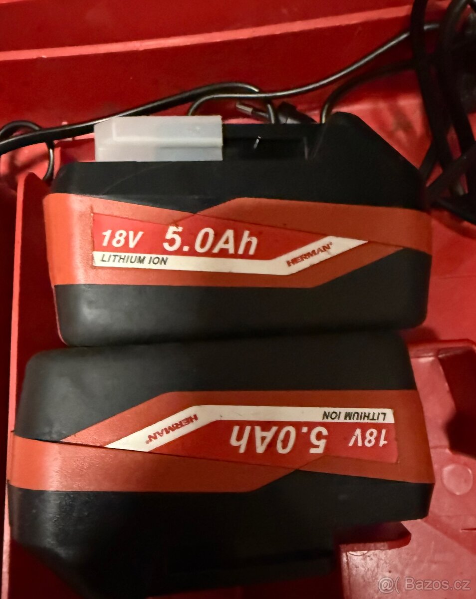 Herman baterie 5.0ah 18v a nabijacka - 3