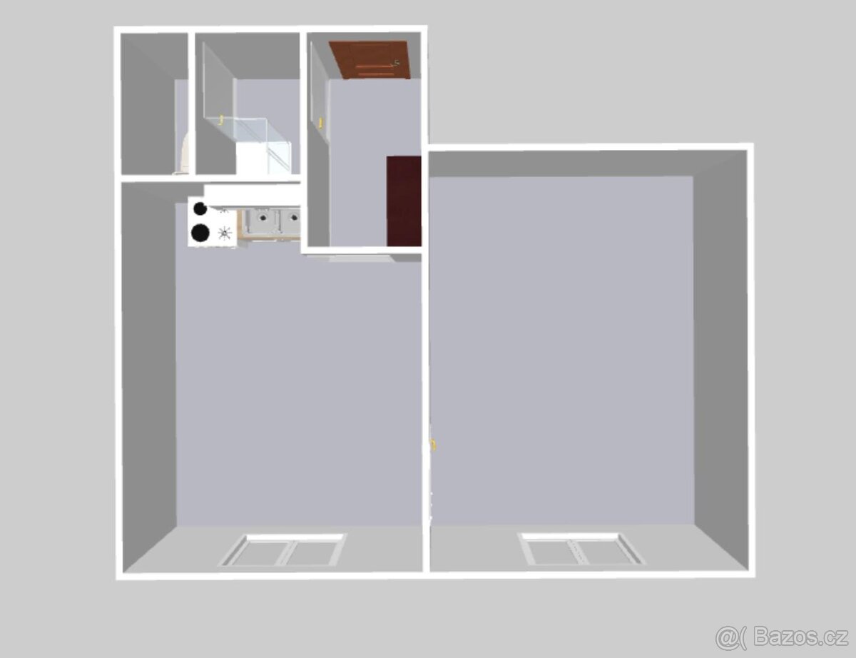 Pronájem bytu 1+1 v ulici Sídliště u Nového nádraží 708 v Bí - 3