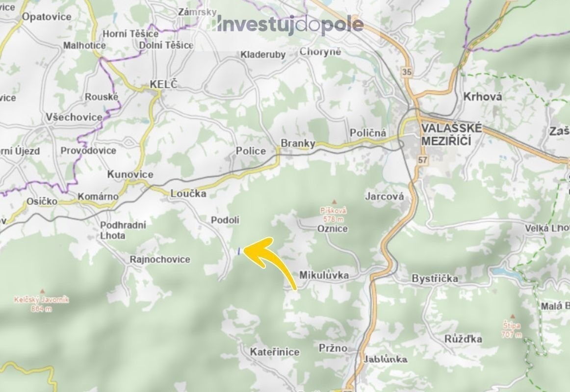 Prodej louky v k.ú. Lázy u Valašského Meziříčí - 3