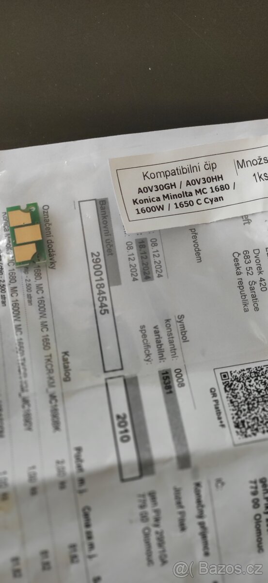 Čípy do tonerů Tiskárny Konica Minolta MC 1680 - 3