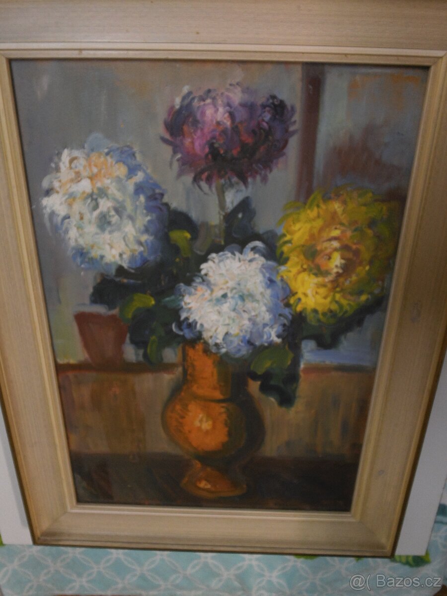 Zátiší chryzantémy Antonín Šustr 12.6.1923 - 3