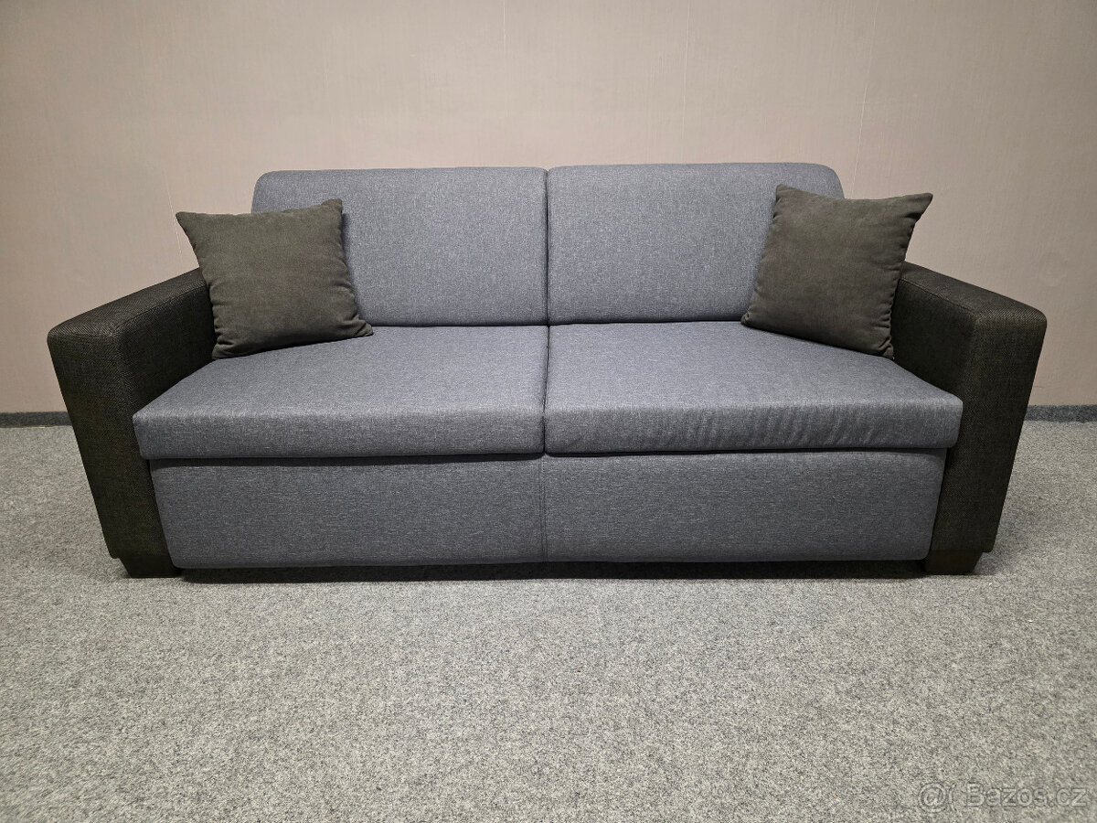 Nový rozkládací gauč s postelí šedohnědý - 3