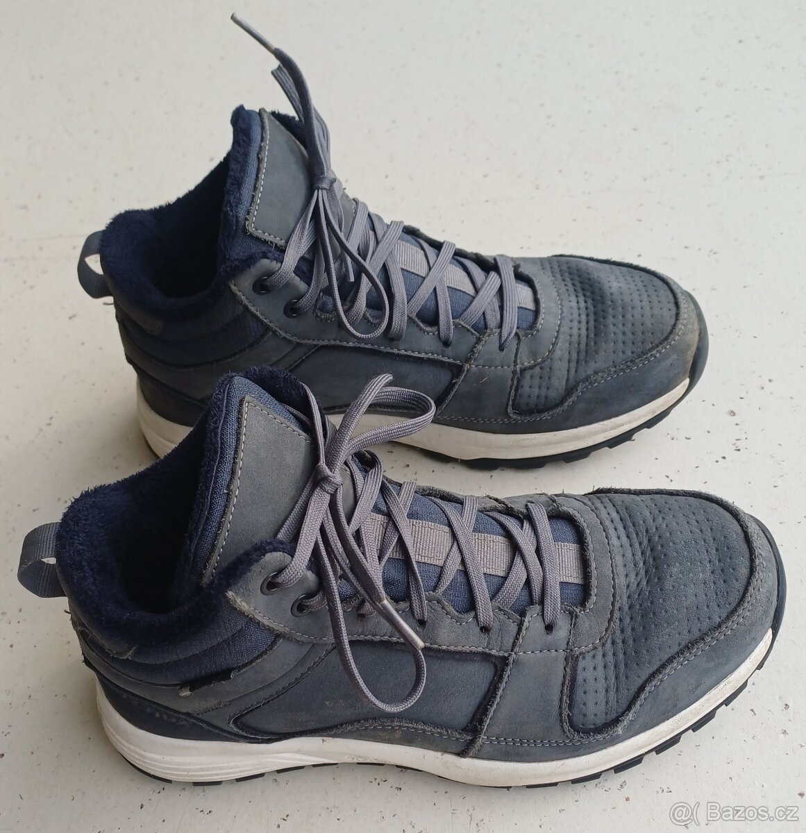 Dětské zimní turistické nepromokavé kožené boty velikost 39 - 3