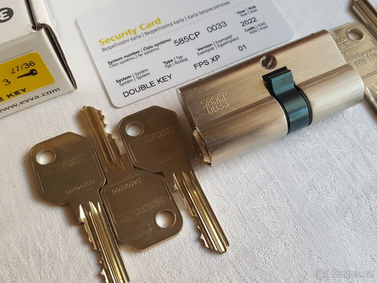 Cylindrická bezpečnostní vložka EVVA FPSxp 27+36 mm - 3