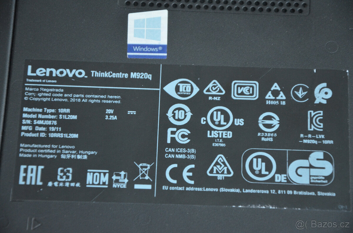 PC Lenovo TC M920q Mini i3/16GB/SSD 256GB+500GB - 3