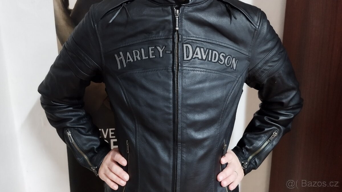 Harley Davidson dámská reflexní kožená bunda vel..S - 3