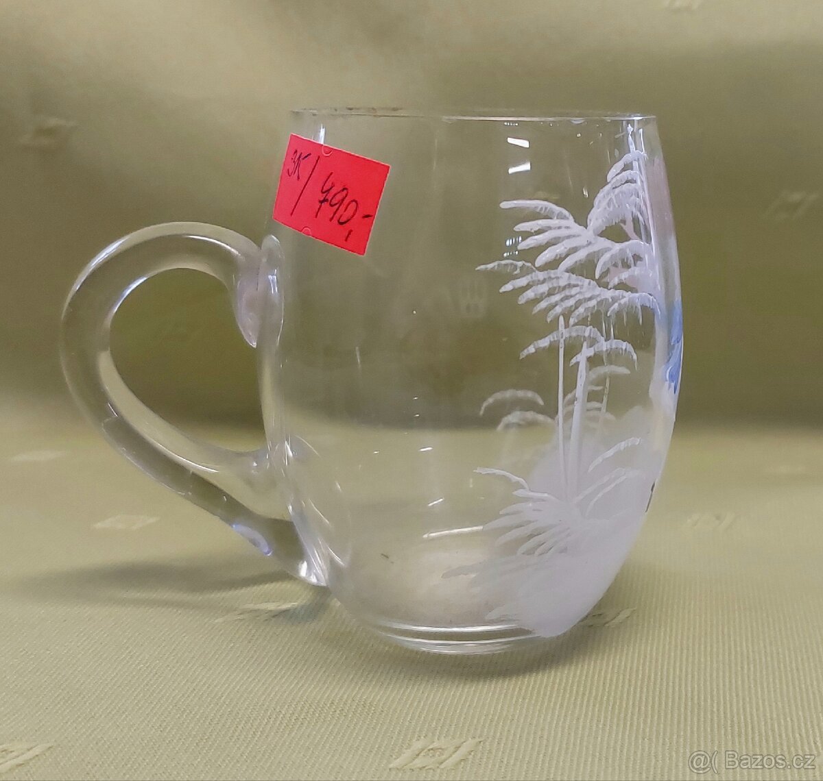 Orlické sklo sklenička s uchem - 3