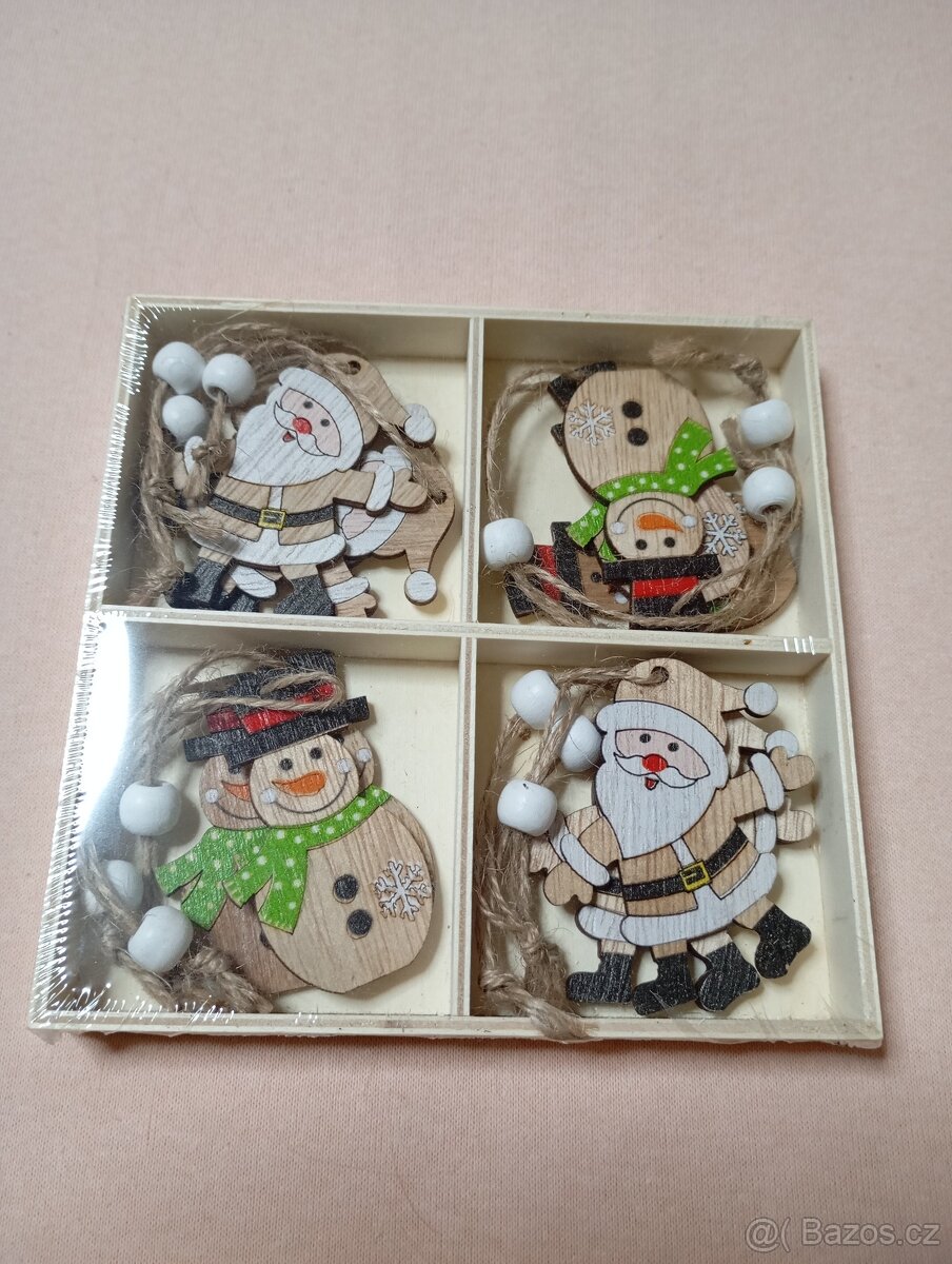 nové dřevěné ozdoby,běhouny,vánoční stromek - 3