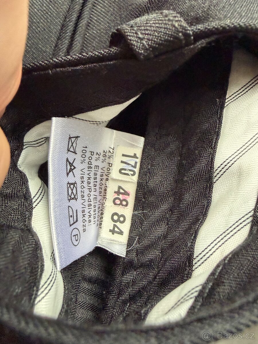 Pánský černý oblek (sako + kalhoty) - 3