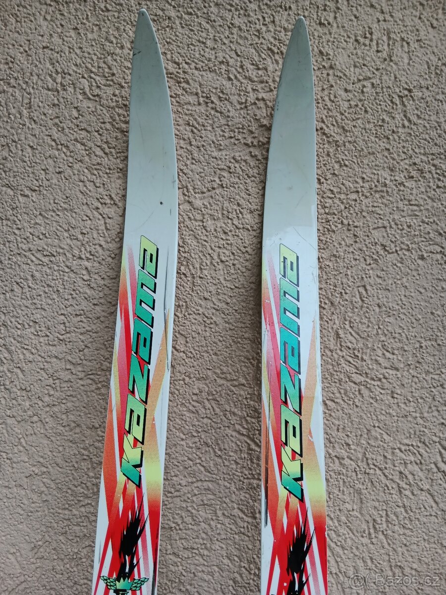 Běžky KAZAMA 140cm šupiny +hůlky +boty 35 - 3