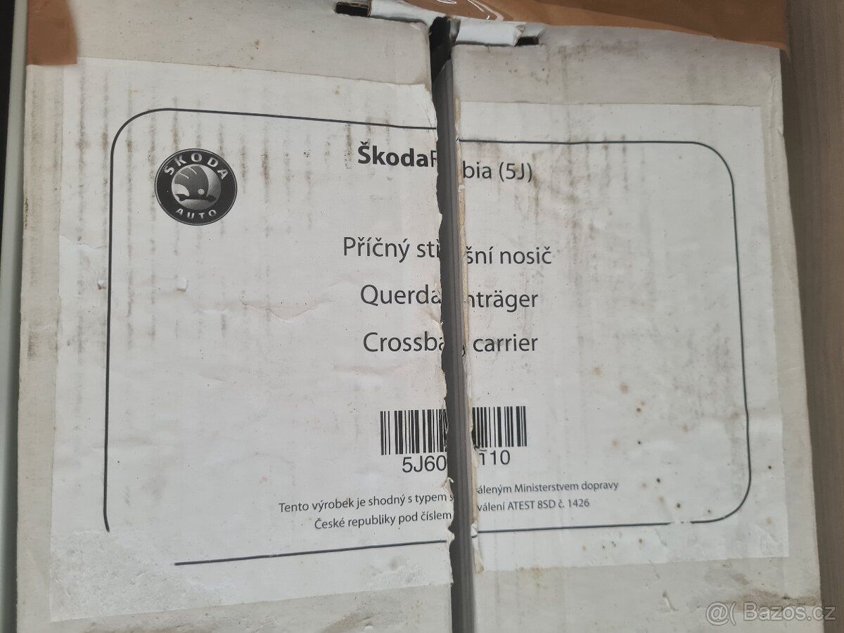 NOVÉ - Střešní nosiče Fabia 2 Hatchback ORIG Škoda - 3