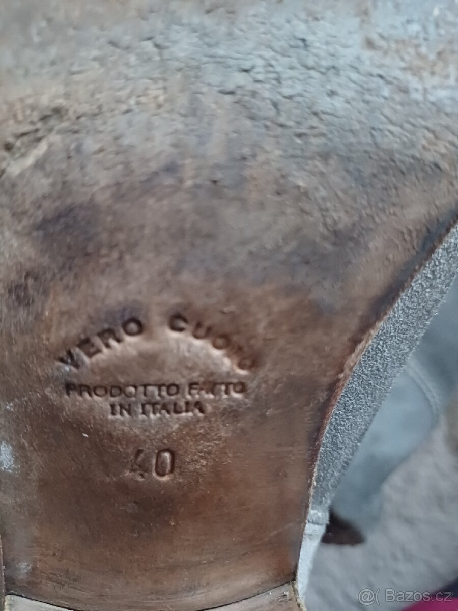 Dámské kožené kozačky vel 40 - 3