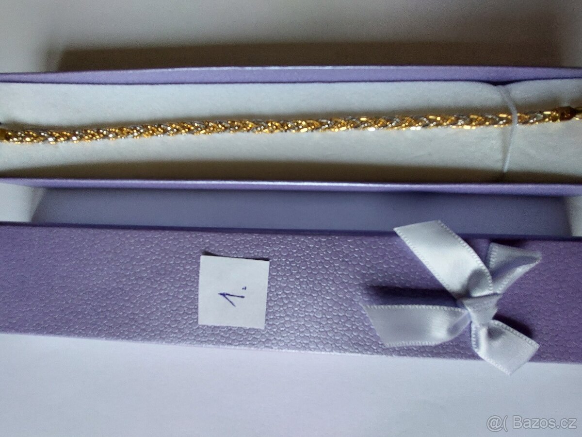 Zlatý řetízek na ruku z 18k zlata. - 3