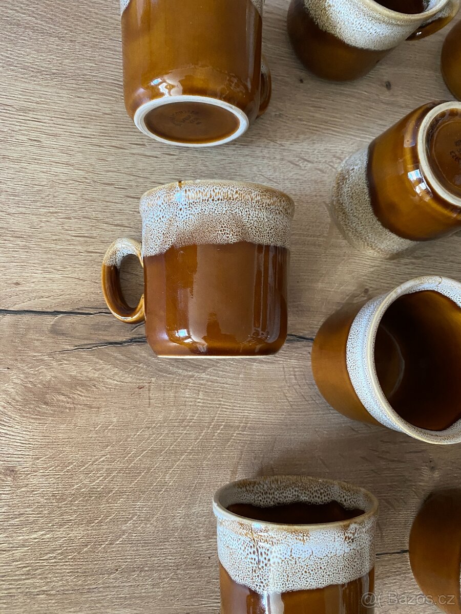hren keramický hrnek hrneček sada hnědé hrnky - 3