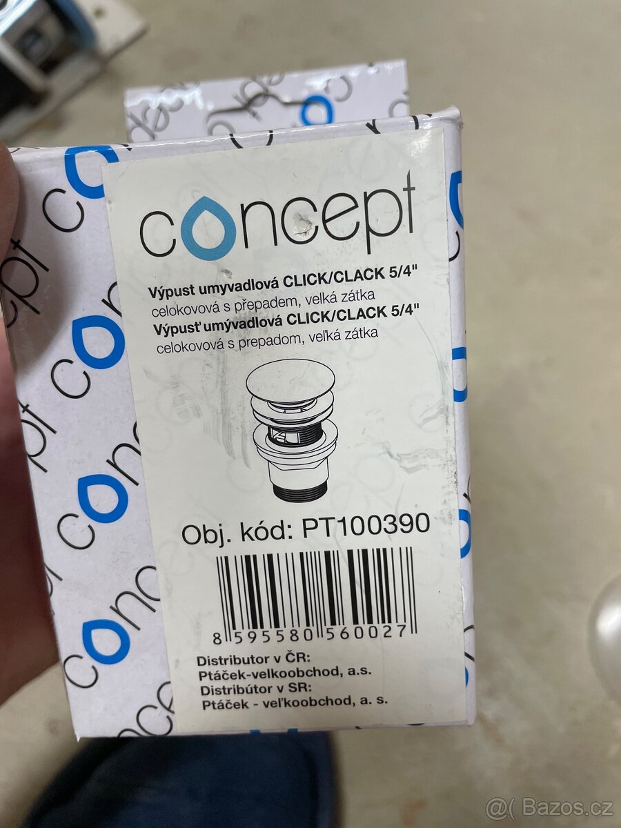 Umyvadlová výpust klik-klak černá - 3