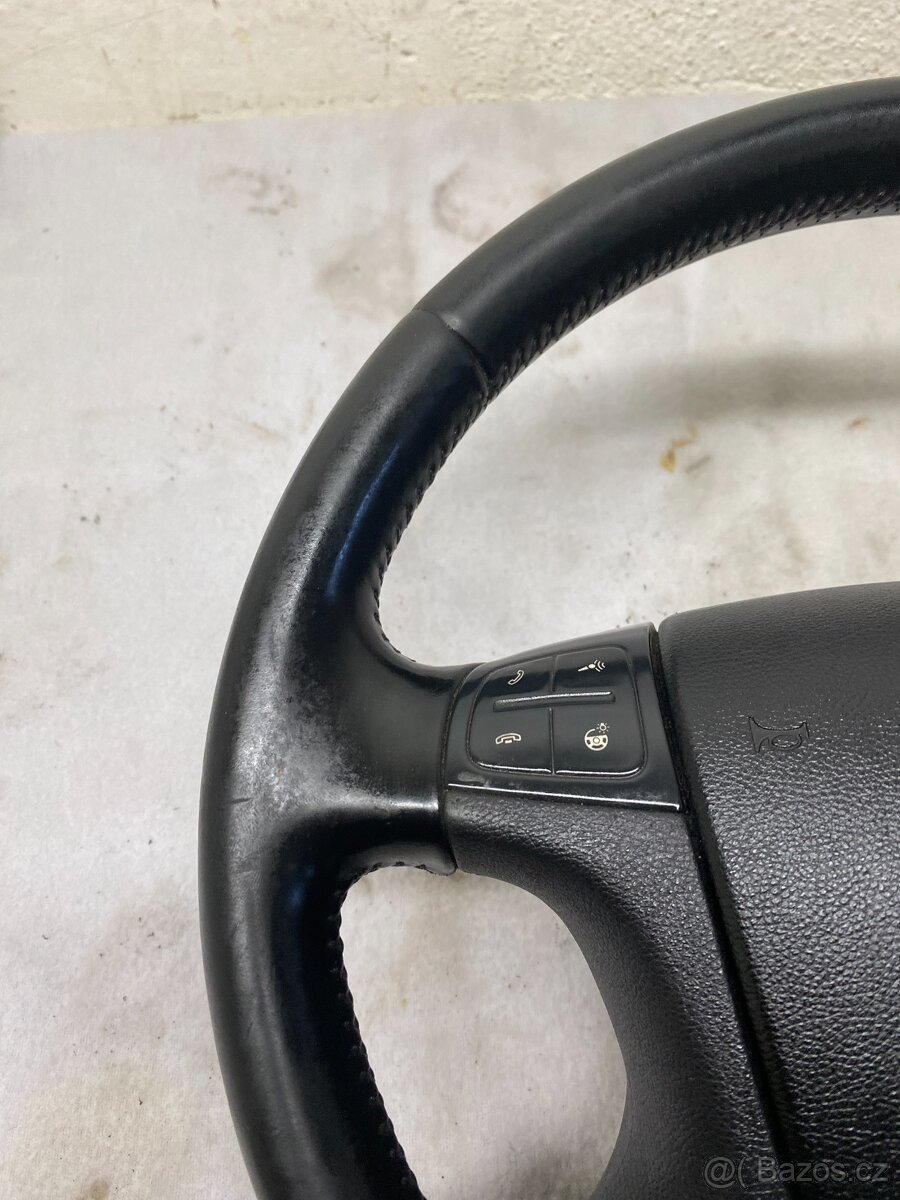 ŠKODA OCTAVIA 2 04-13- KOŽENÝ MULTIFUNKČNÍ VOLANT S AIRBAGEM - 3