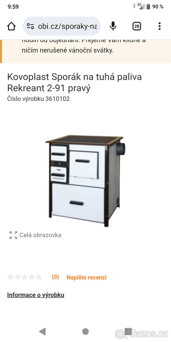 Sporák na tuhá paliva-dřevo - 3