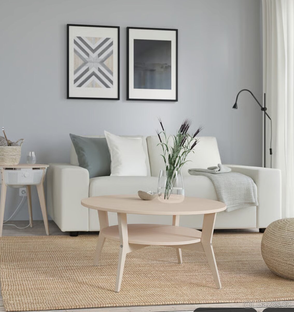 Konferenční stolek JAKOBSFORS, Ikea - dýha dub, 80cm - 3