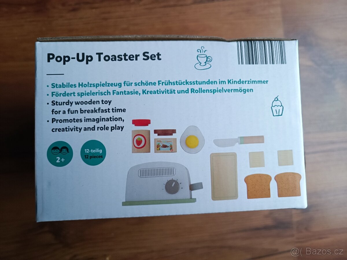 Kid land dřevěný toustovač set - 3