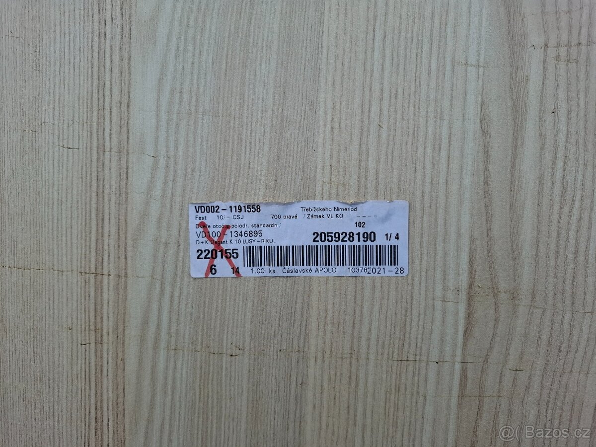 Prodám interiérové dveře 70 pravé (4 ks) a levé (1 ks) - 3