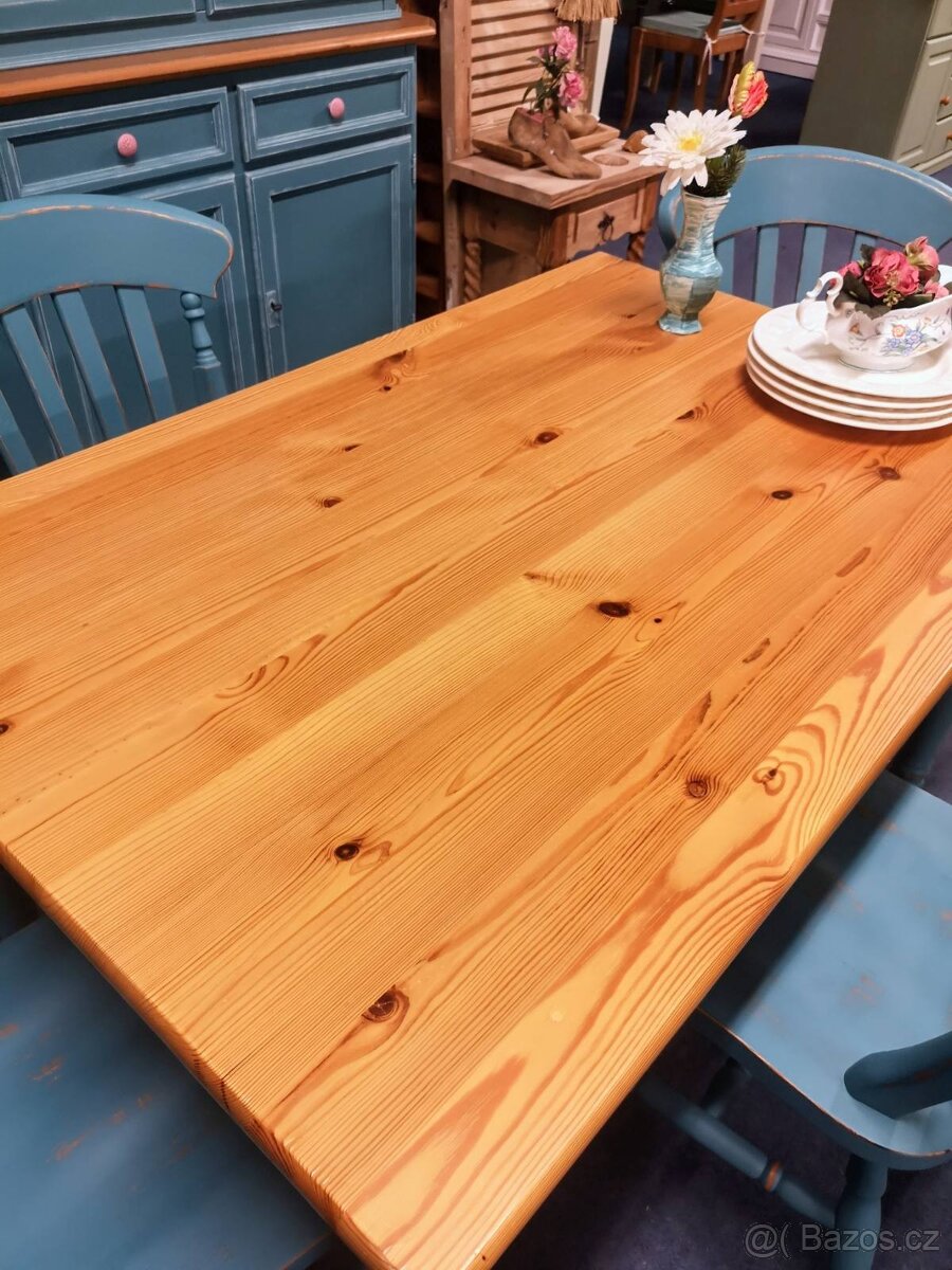 Masivní jídelnová souprava Ocean Blue - 3