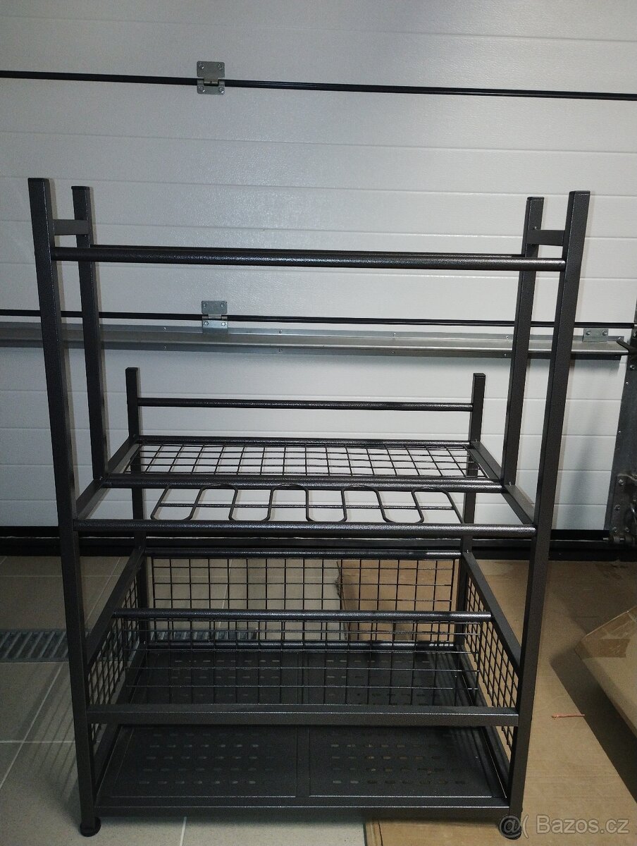 kovový stojan, organizér na zahradní nářadí - 3