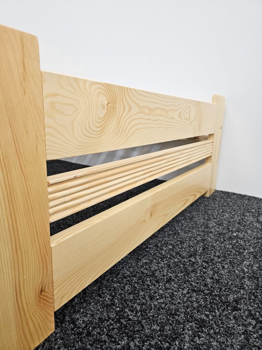 Prodám Nové postele zvýšené s roštem 80 či 90x200cm. - 3