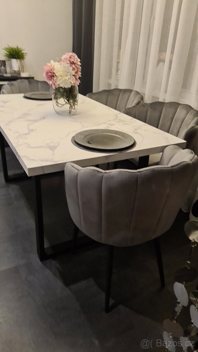 Jidelni stul vzor mramor - 3