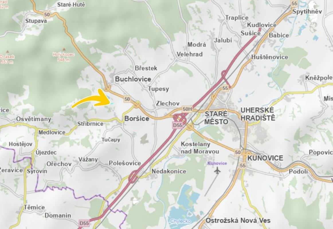 Prodej podílu 16/35 pole 1 282 m², Buchlovice - 3