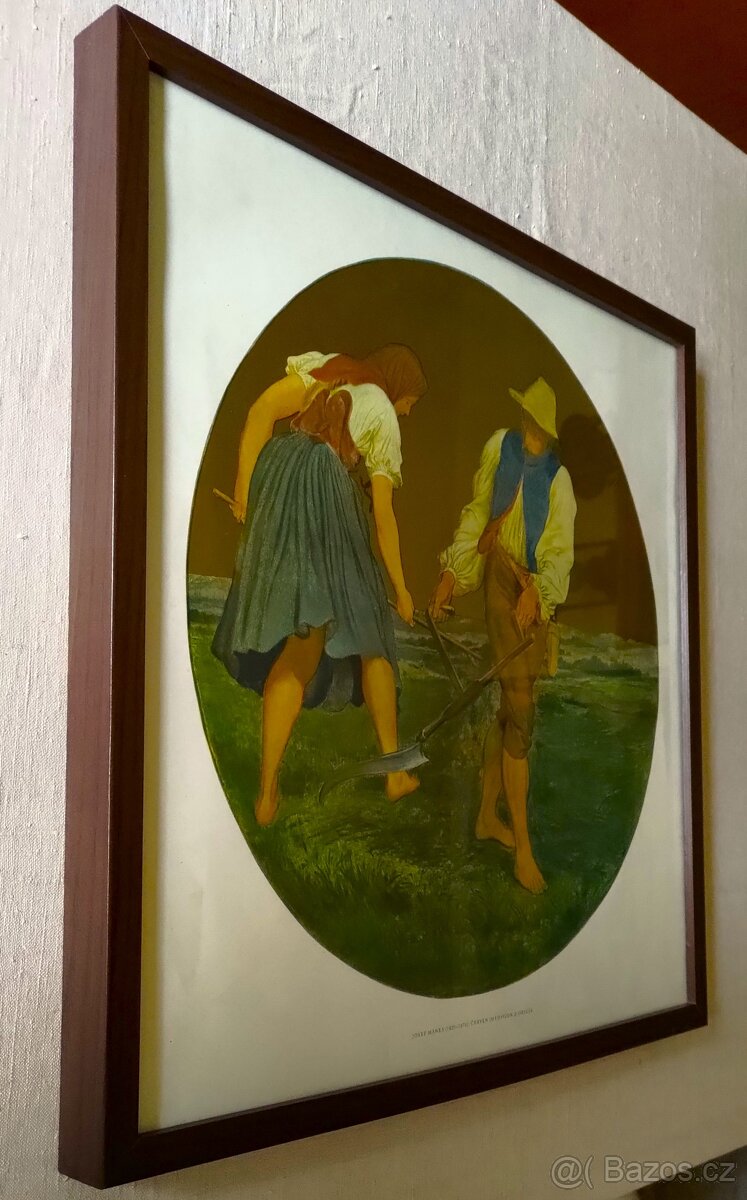 JOSE MÁNES : ČERVEN / MEDAILÓN Z ORLOJE / - 3