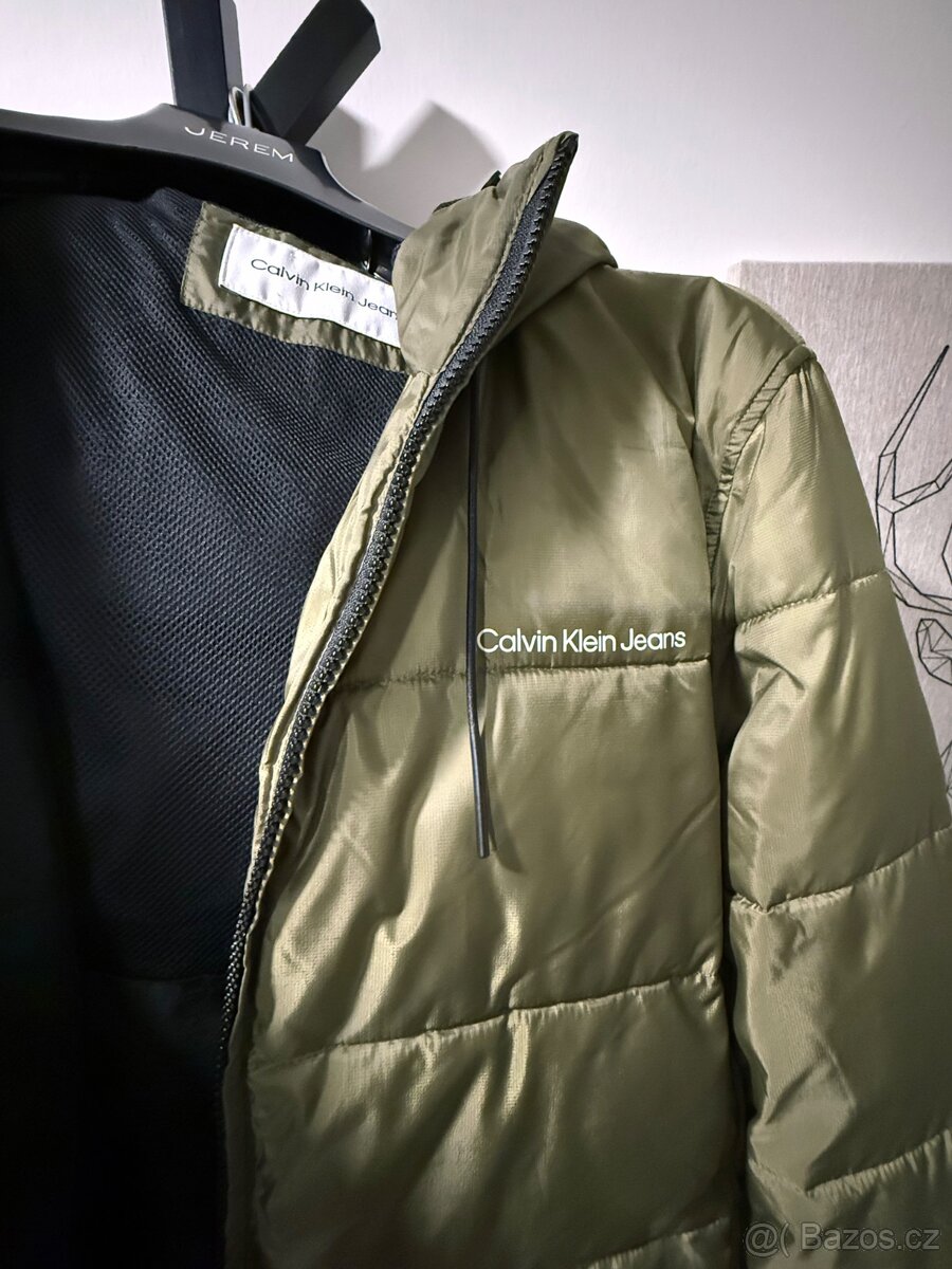 Bunda Calvin Klein Jeans olivová M - 3