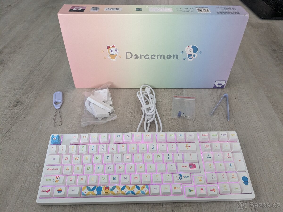 Custom mechanická klávesnice AKKO Doraemon Rainbow 3098B - 3