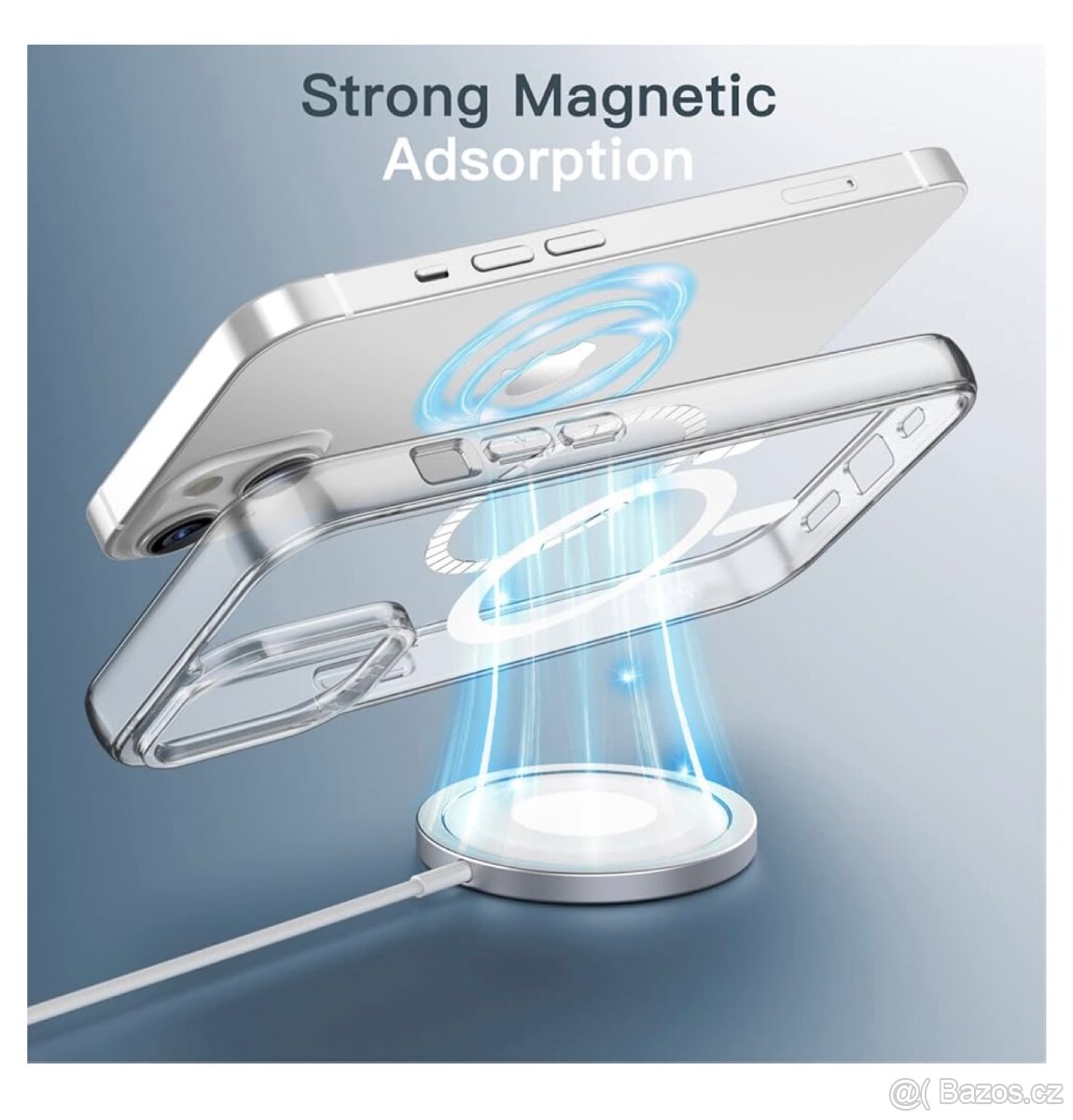Magnetické průhledné pouzdro pro iPhone 14 Plus - 3
