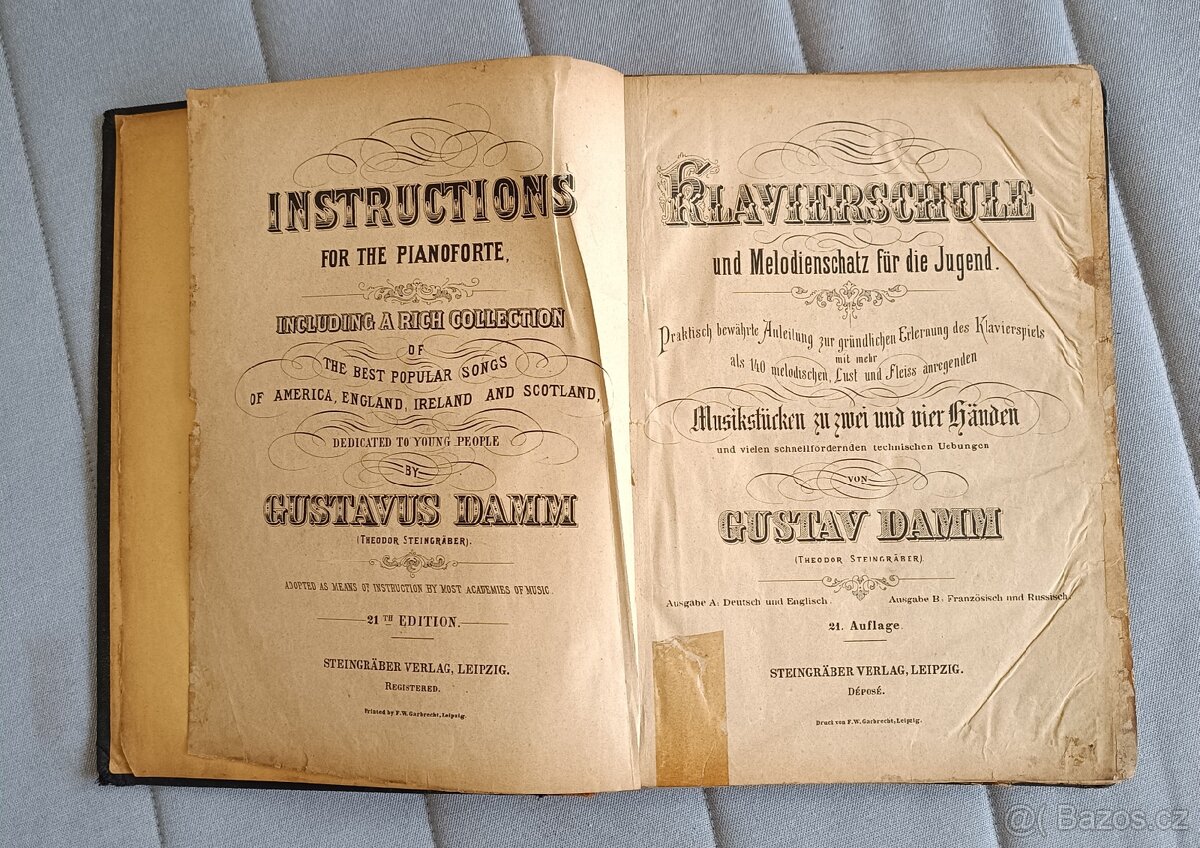 Německá učebnice klavírní školy - staré noty - 3