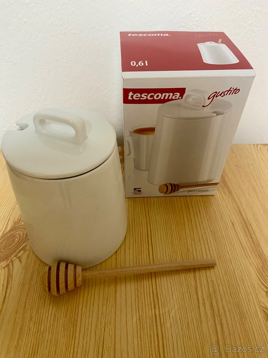 Dóza na máslo, nádoba na med, hmoždíř - 3