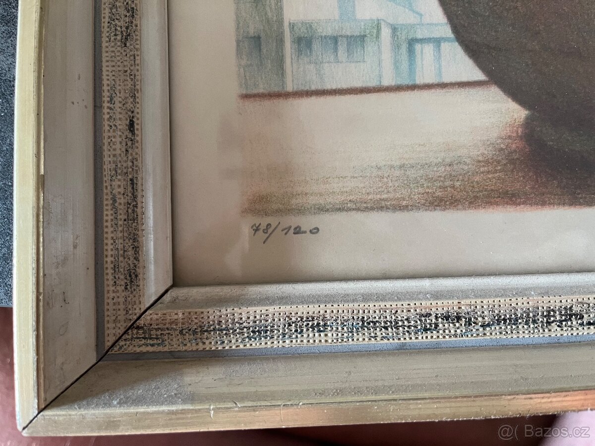 Obraz Jeřabiny- pastelová malba - 3