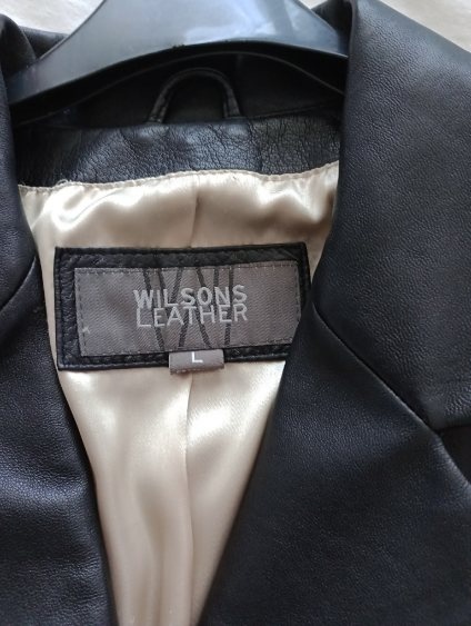 Černý kožený kabát Wilson Leathers dovoz USA - 3