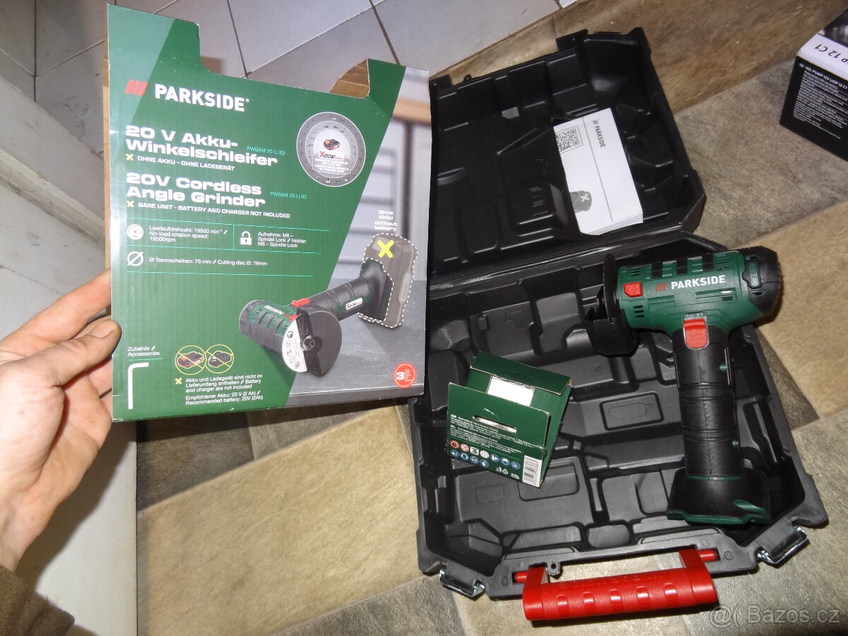 PARKSIDE Aku úhlová bruska Flexa Rozbruska PWSAM 20-Li B2 x2 - 3