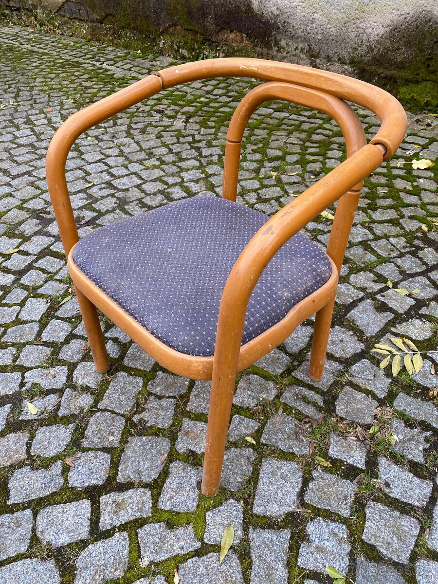 Židle TON – design Antonín Šuman, českosl. výroba, 3 ks - 3