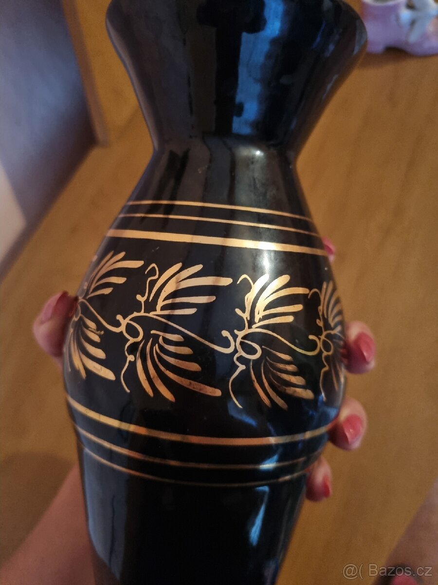 Stará tmavě modrá vaza - 3