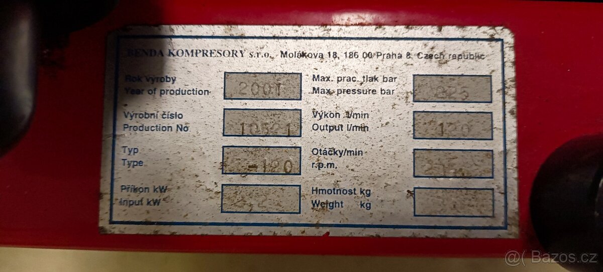 Potápěčský kompresor Benda MK120 - 3